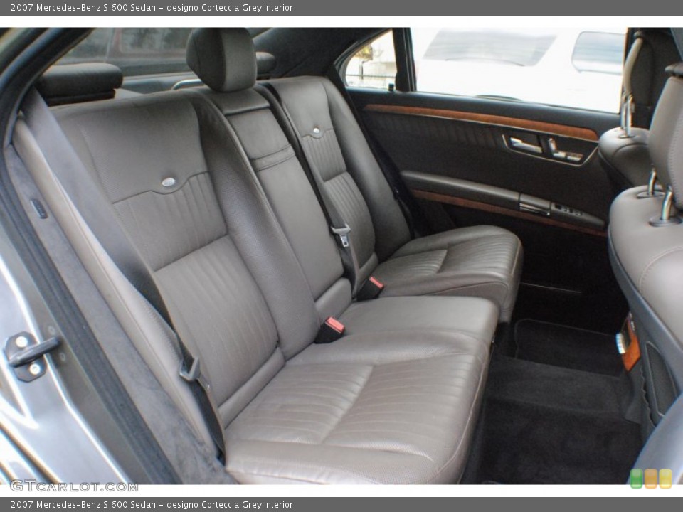 designo Corteccia Grey Interior Rear Seat for the 2007 Mercedes-Benz S 600 Sedan #72858750