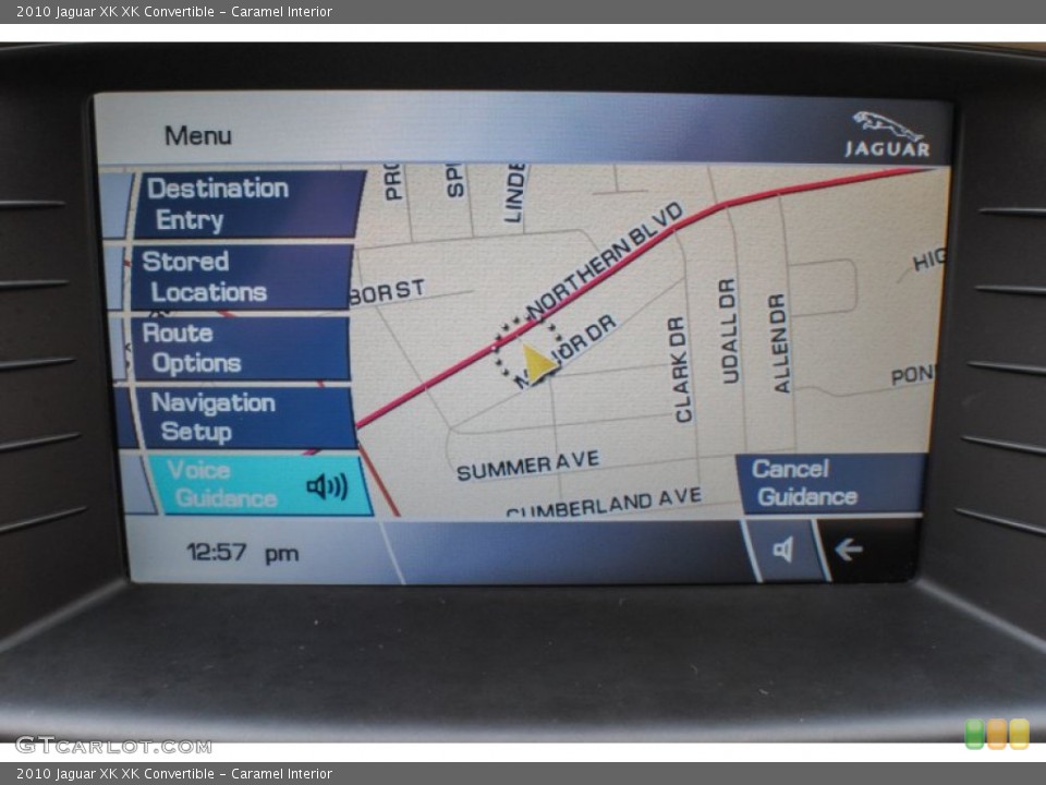 Caramel Interior Navigation for the 2010 Jaguar XK XK Convertible #72859023