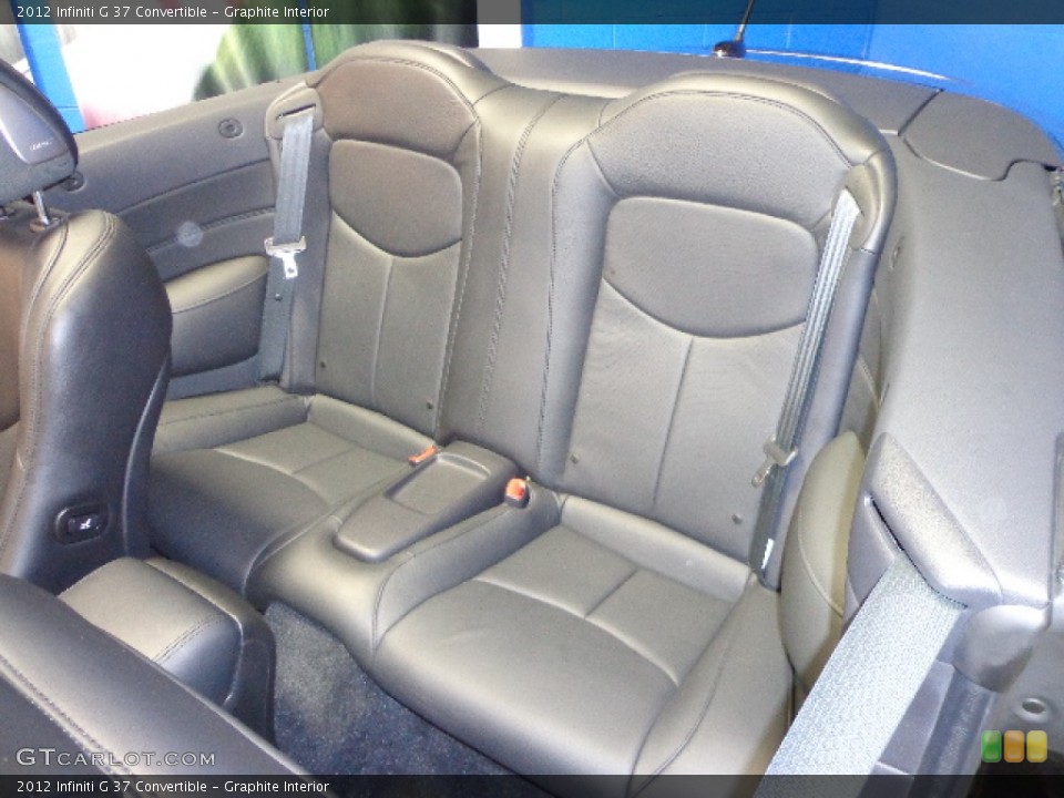 Graphite Interior Rear Seat for the 2012 Infiniti G 37 Convertible #72863244