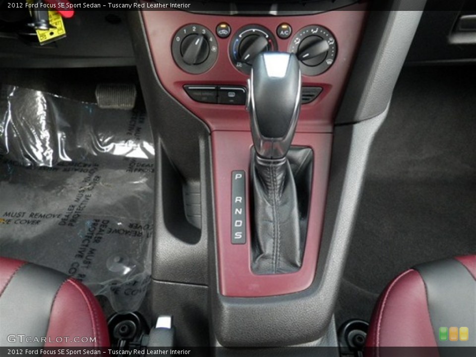 Tuscany Red Leather Interior Transmission for the 2012 Ford Focus SE Sport Sedan #72863430