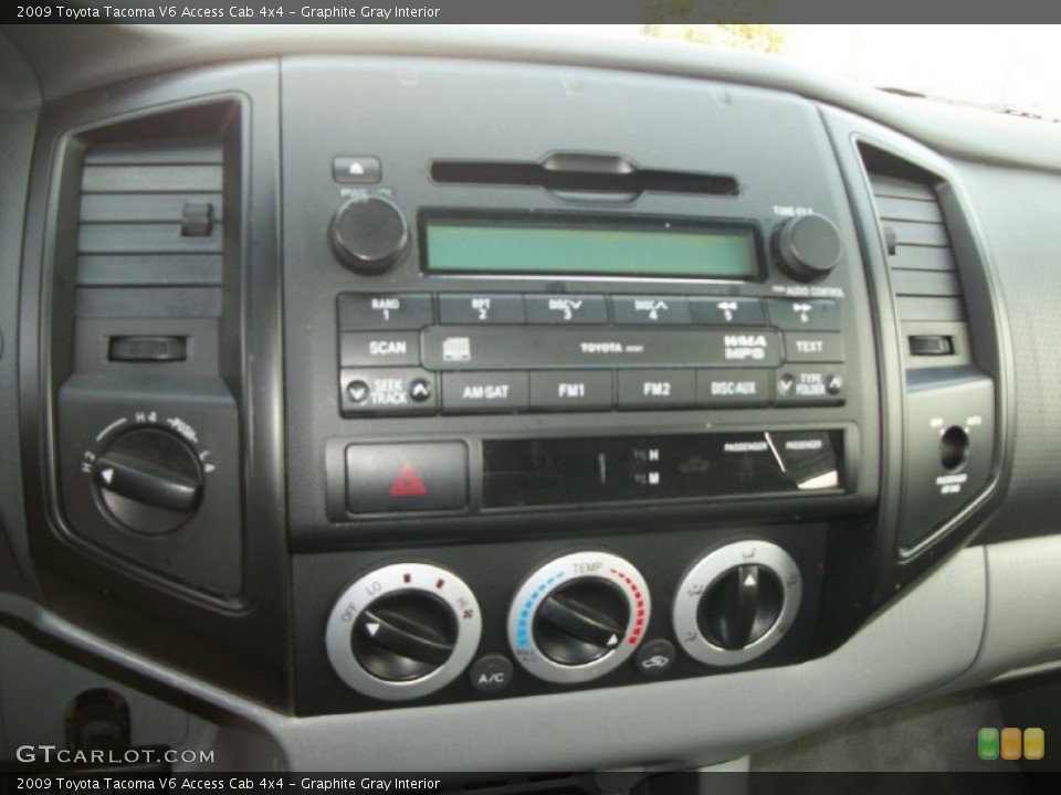 Graphite Gray Interior Controls for the 2009 Toyota Tacoma V6 Access Cab 4x4 #72866115