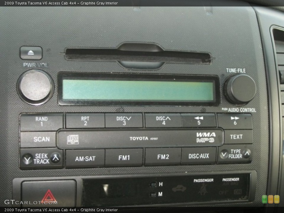Graphite Gray Interior Audio System for the 2009 Toyota Tacoma V6 Access Cab 4x4 #72866124