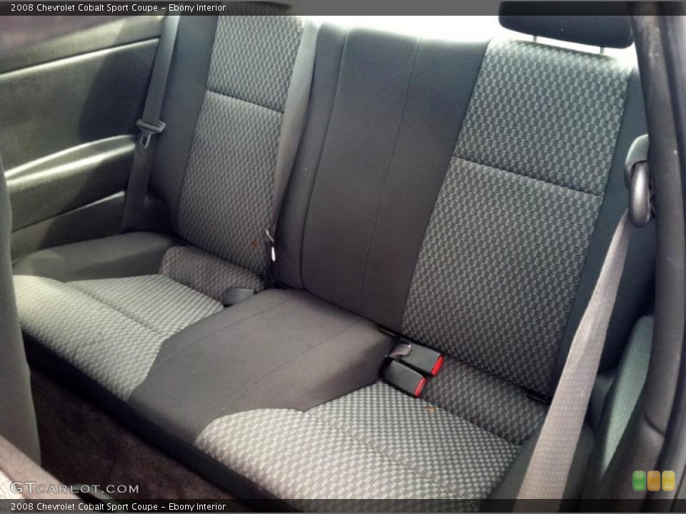 Ebony Interior Rear Seat for the 2008 Chevrolet Cobalt Sport Coupe #72869666