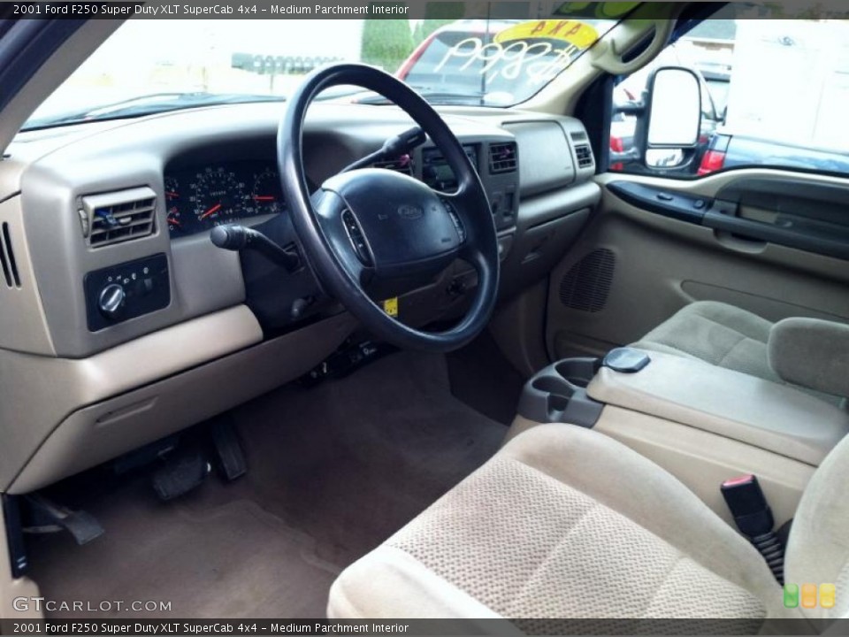 Medium Parchment Interior Prime Interior for the 2001 Ford F250 Super Duty XLT SuperCab 4x4 #72870307