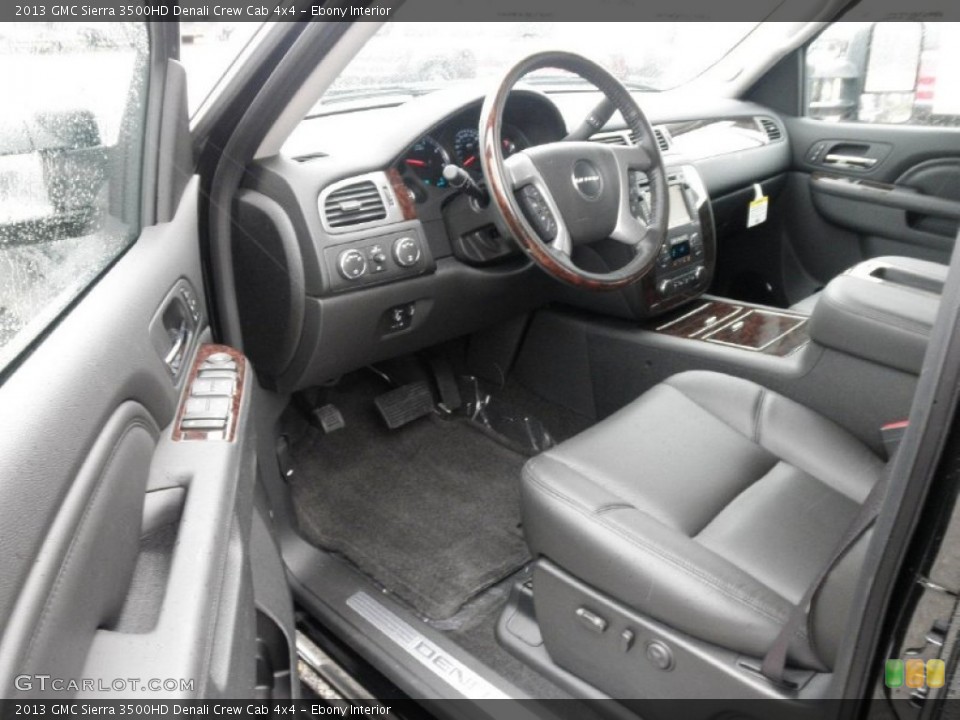 Ebony Interior Prime Interior for the 2013 GMC Sierra 3500HD Denali Crew Cab 4x4 #72871593