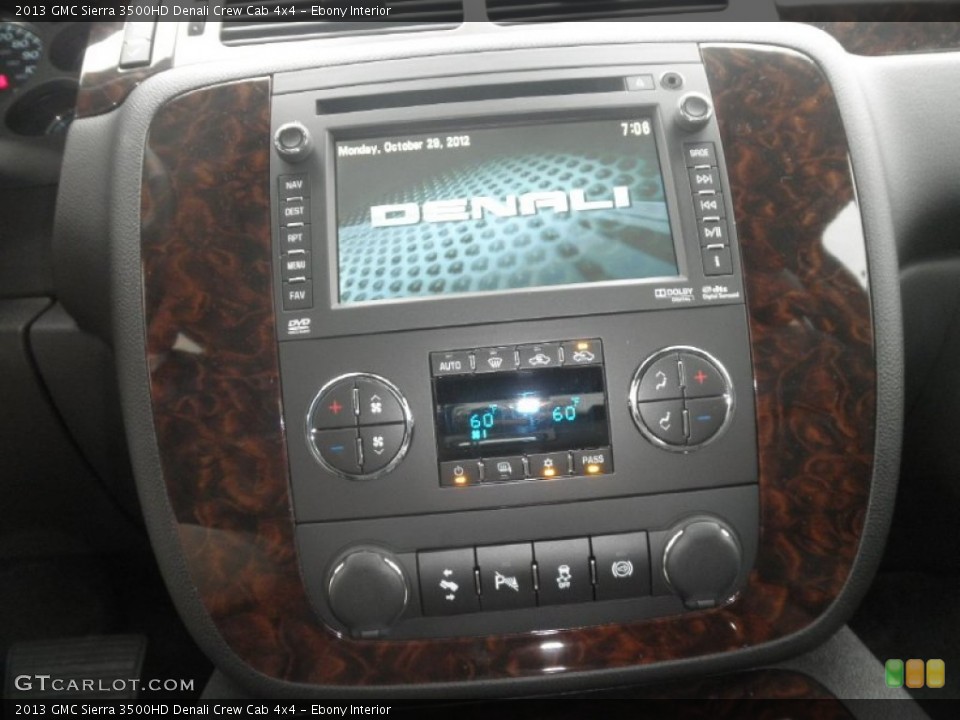 Ebony Interior Controls for the 2013 GMC Sierra 3500HD Denali Crew Cab 4x4 #72871619