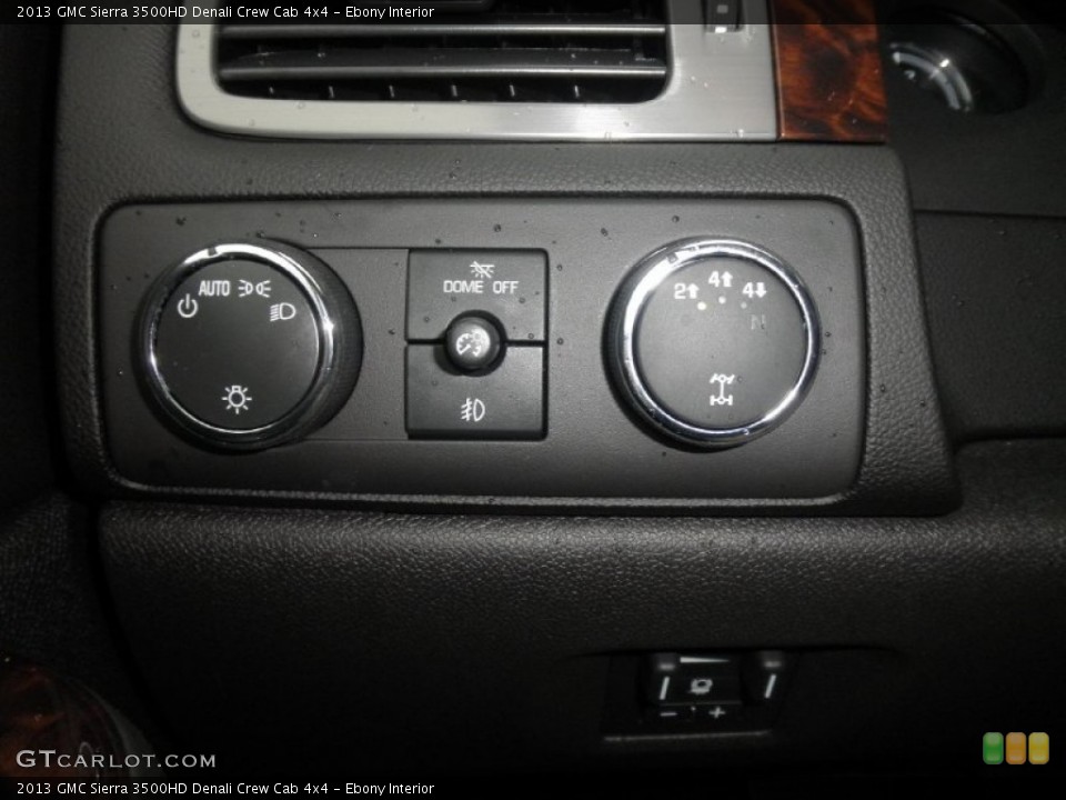 Ebony Interior Controls for the 2013 GMC Sierra 3500HD Denali Crew Cab 4x4 #72871788