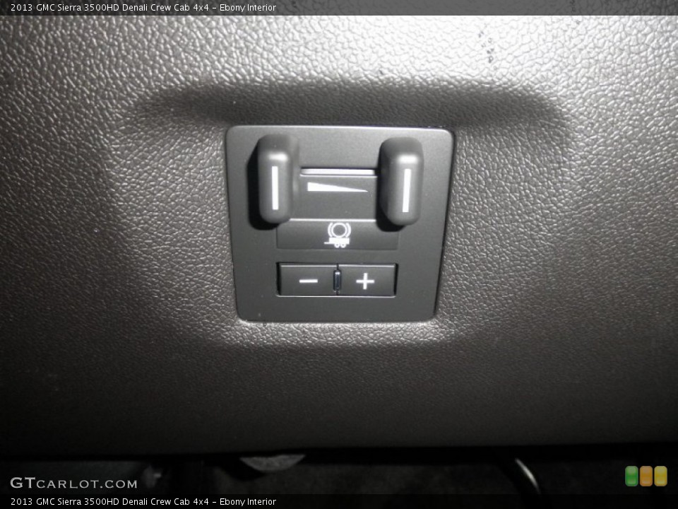 Ebony Interior Controls for the 2013 GMC Sierra 3500HD Denali Crew Cab 4x4 #72871812