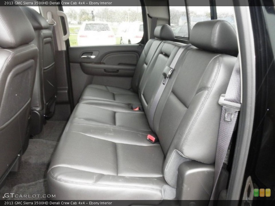 Ebony Interior Rear Seat for the 2013 GMC Sierra 3500HD Denali Crew Cab 4x4 #72871929