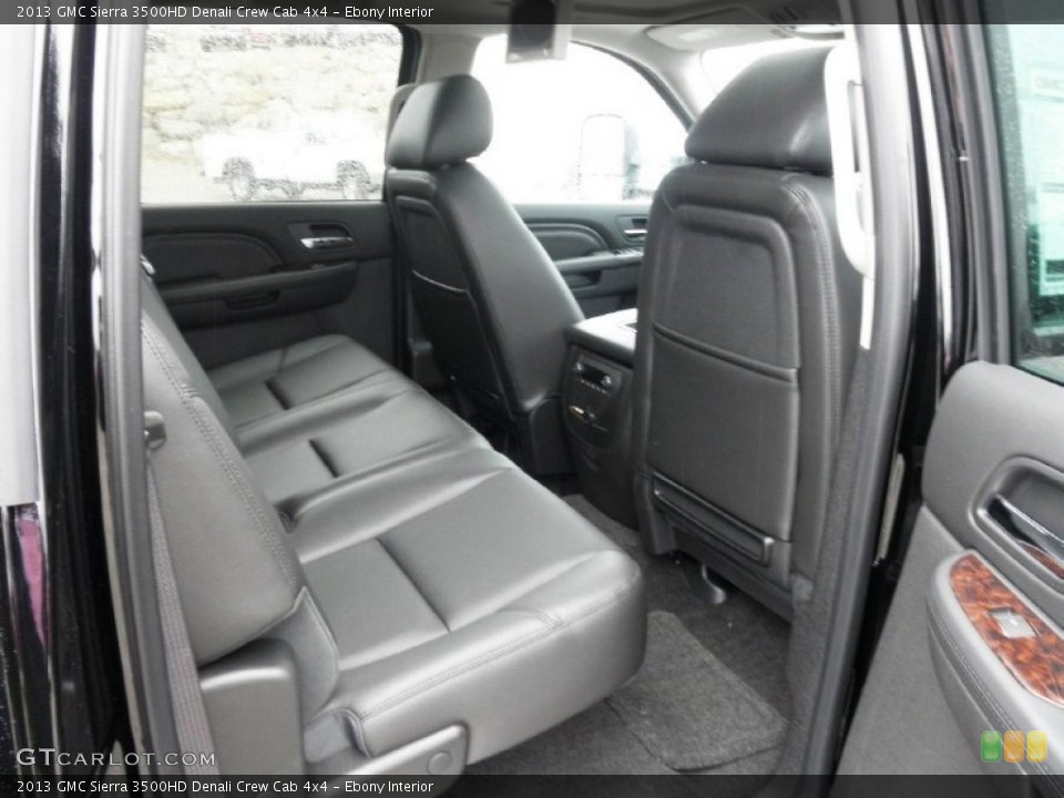 Ebony Interior Rear Seat for the 2013 GMC Sierra 3500HD Denali Crew Cab 4x4 #72872028