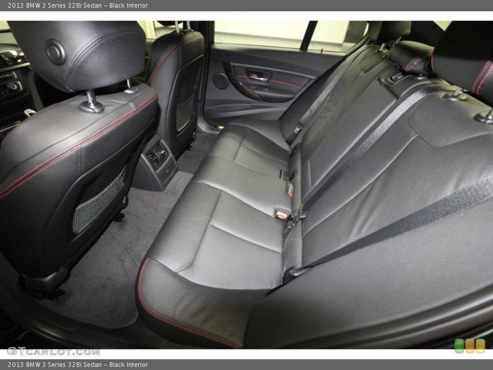 Black Interior Rear Seat for the 2013 BMW 3 Series 328i Sedan #72875148