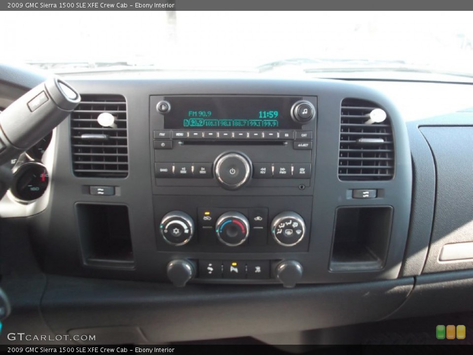 Ebony Interior Controls for the 2009 GMC Sierra 1500 SLE XFE Crew Cab #72878256
