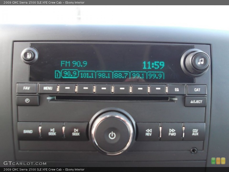 Ebony Interior Audio System for the 2009 GMC Sierra 1500 SLE XFE Crew Cab #72878274