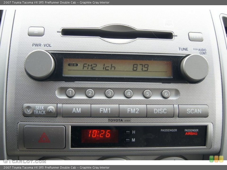 Graphite Gray Interior Audio System for the 2007 Toyota Tacoma V6 SR5 PreRunner Double Cab #72880326
