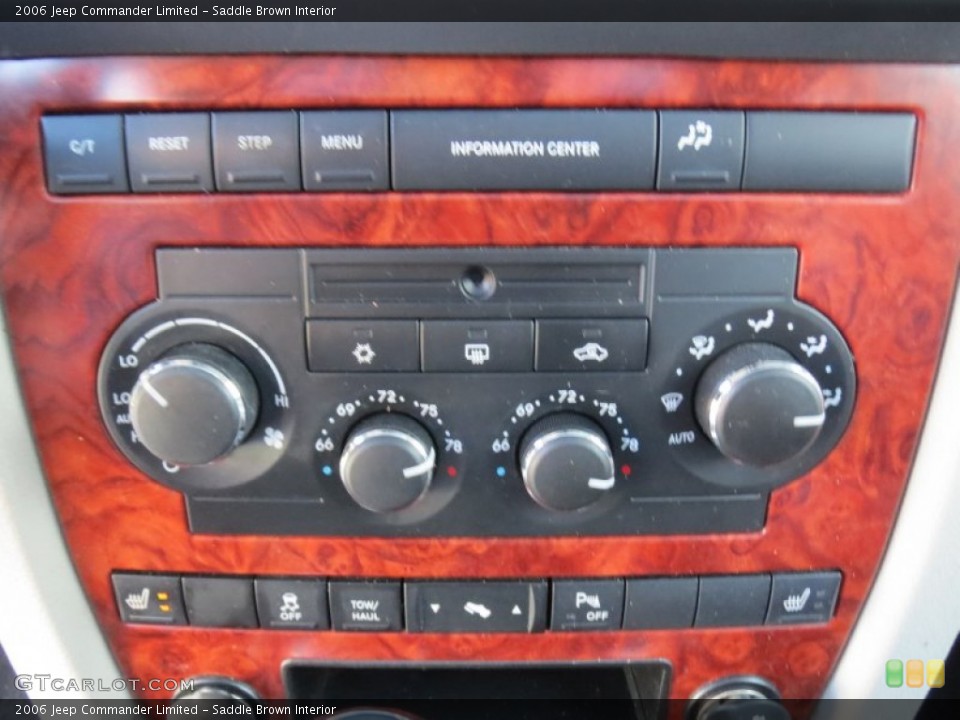 Saddle Brown Interior Controls for the 2006 Jeep Commander Limited #72882086