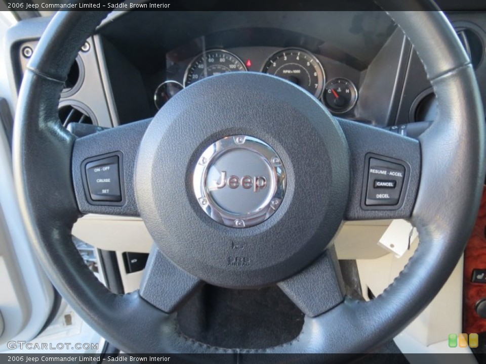 Saddle Brown Interior Steering Wheel for the 2006 Jeep Commander Limited #72882158