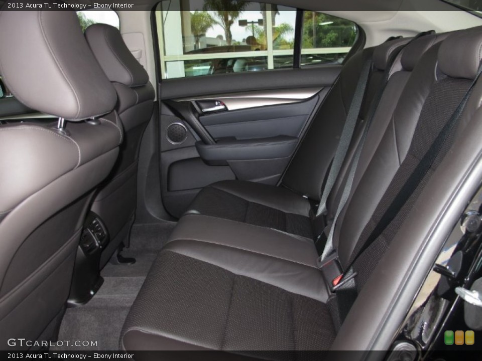 Ebony Interior Rear Seat for the 2013 Acura TL Technology #72882693
