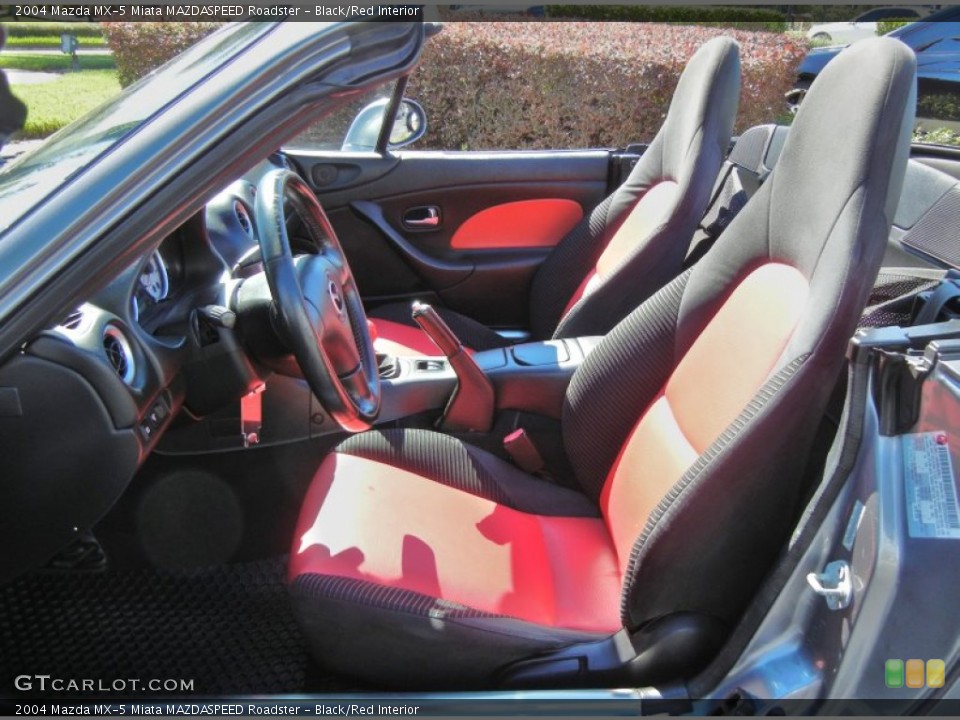 Black/Red 2004 Mazda MX-5 Miata Interiors