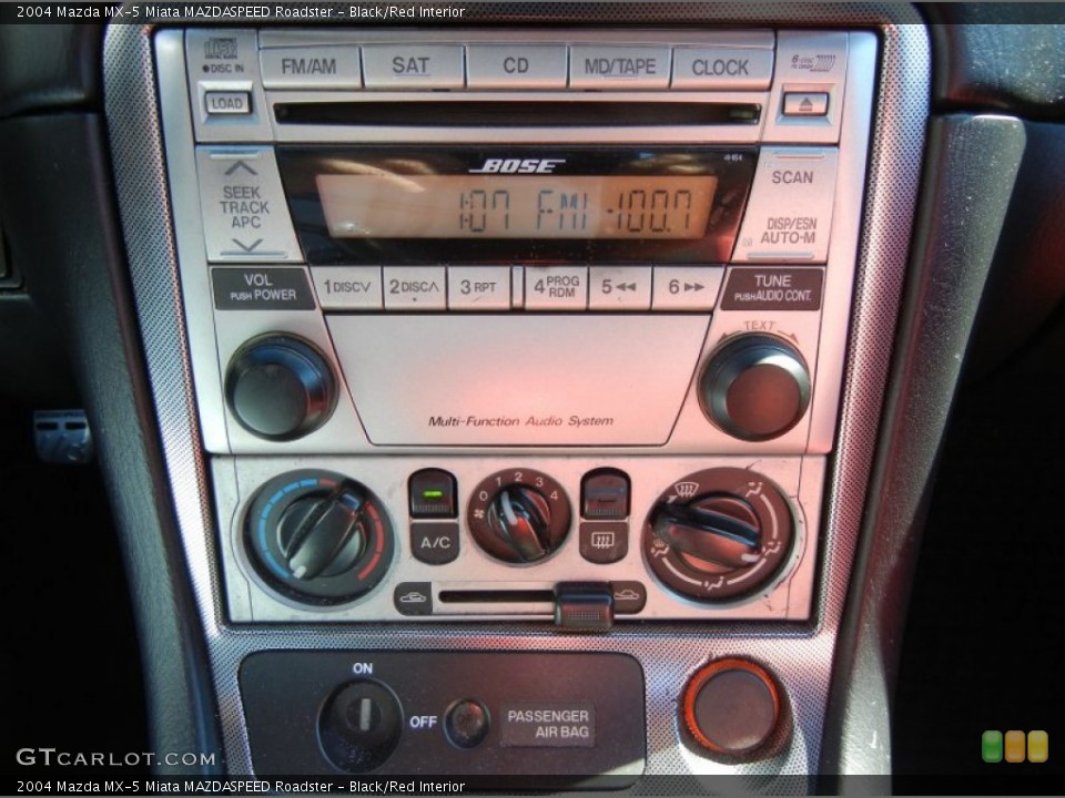 Black/Red Interior Controls for the 2004 Mazda MX-5 Miata MAZDASPEED Roadster #72888654