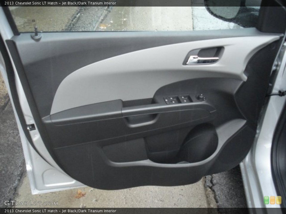 Jet Black/Dark Titanium Interior Door Panel for the 2013 Chevrolet Sonic LT Hatch #72892686