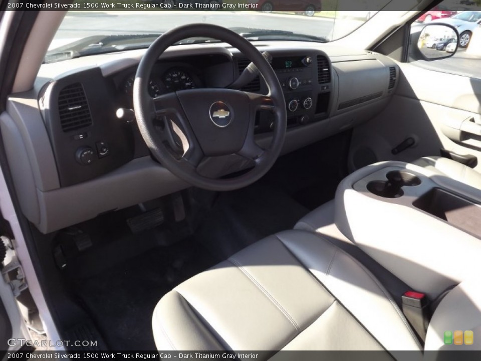 Dark Titanium Gray Interior Prime Interior for the 2007 Chevrolet Silverado 1500 Work Truck Regular Cab #72894285