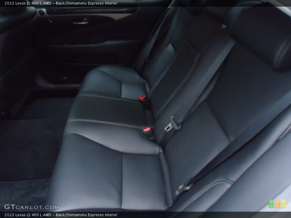 Black/Shimamoku Espresso Interior Rear Seat for the 2013 Lexus LS 460 L AWD #72896825