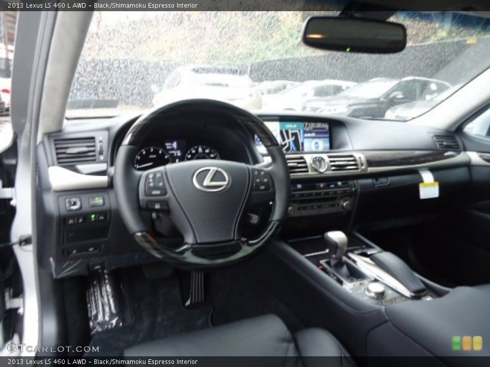 Black/Shimamoku Espresso Interior Photo for the 2013 Lexus LS 460 L AWD #72896841