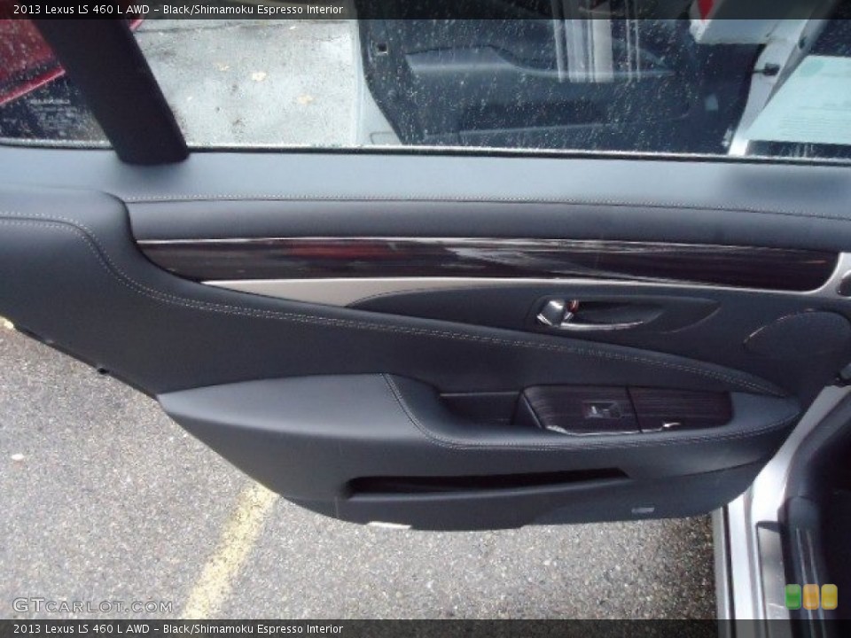 Black/Shimamoku Espresso Interior Door Panel for the 2013 Lexus LS 460 L AWD #72896961