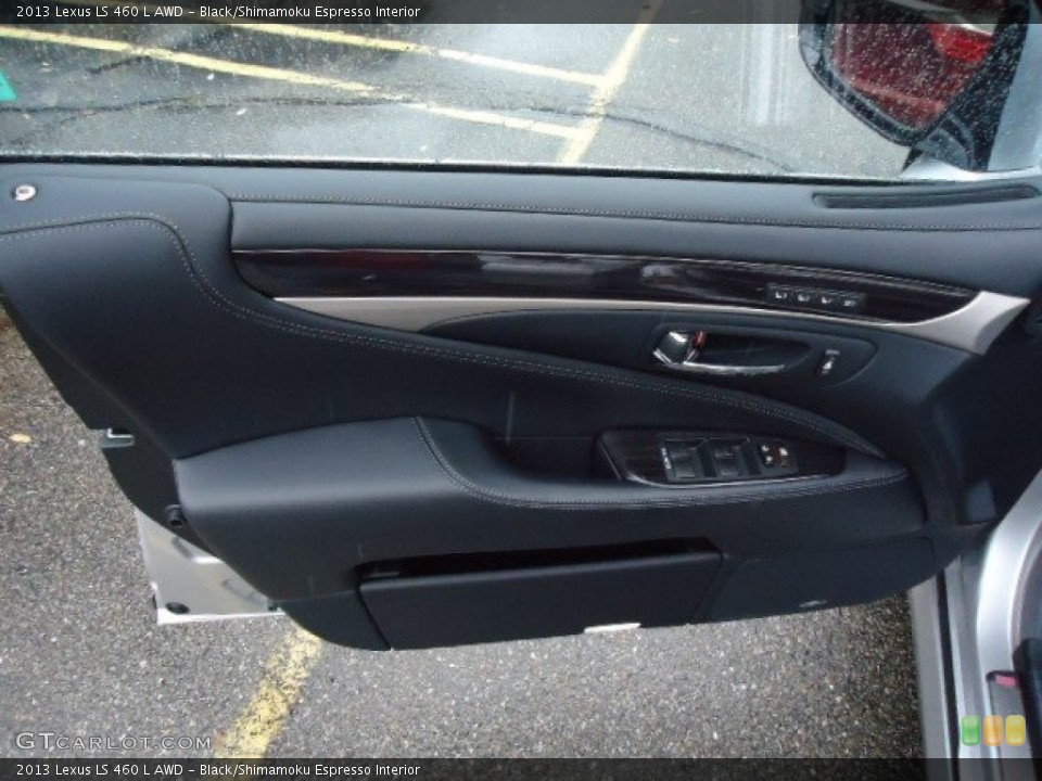 Black/Shimamoku Espresso Interior Door Panel for the 2013 Lexus LS 460 L AWD #72896979