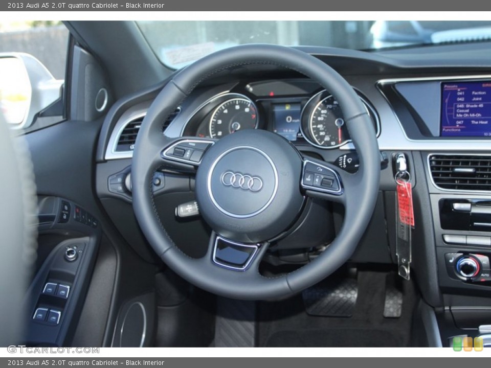Black Interior Steering Wheel for the 2013 Audi A5 2.0T quattro Cabriolet #72897597