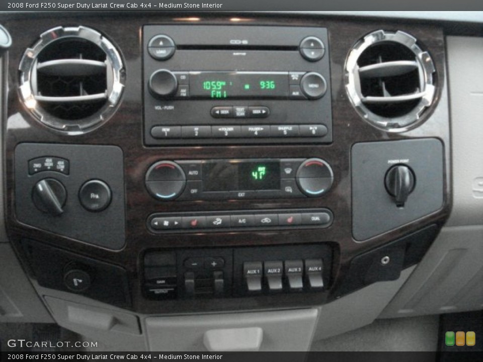Medium Stone Interior Controls for the 2008 Ford F250 Super Duty Lariat Crew Cab 4x4 #72900309