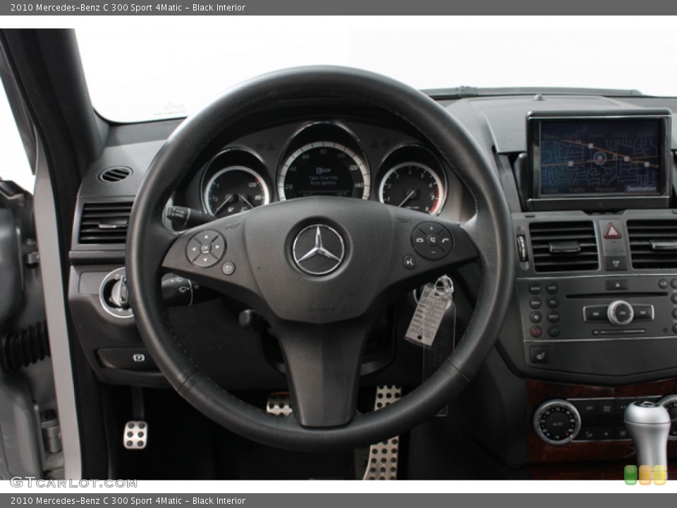 Black Interior Steering Wheel for the 2010 Mercedes-Benz C 300 Sport 4Matic #72905456