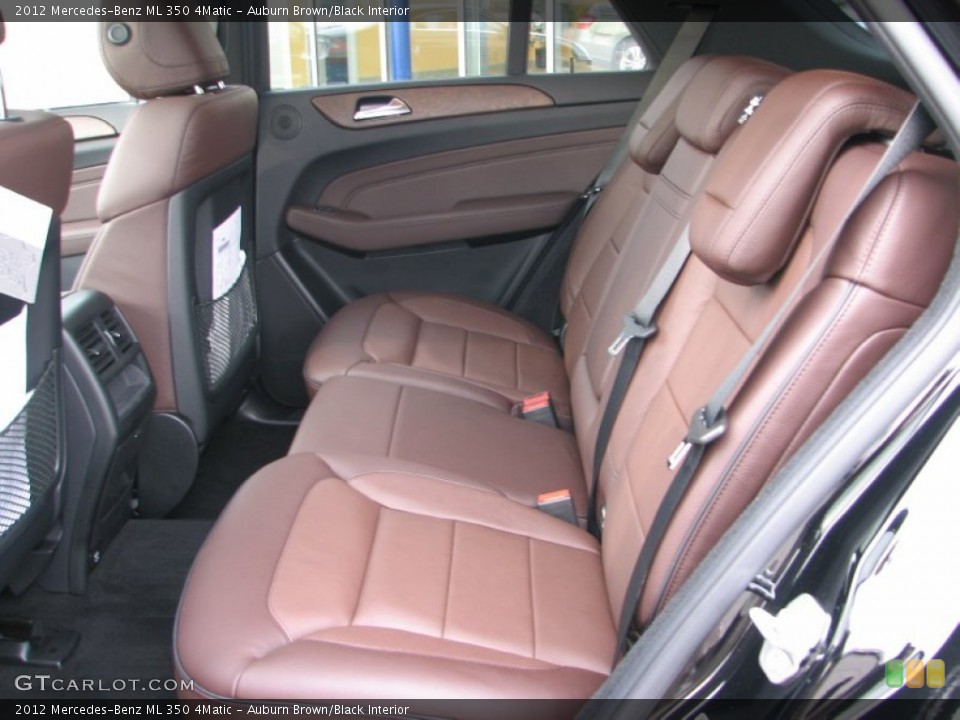 Auburn Brown/Black Interior Rear Seat for the 2012 Mercedes-Benz ML 350 4Matic #72907405