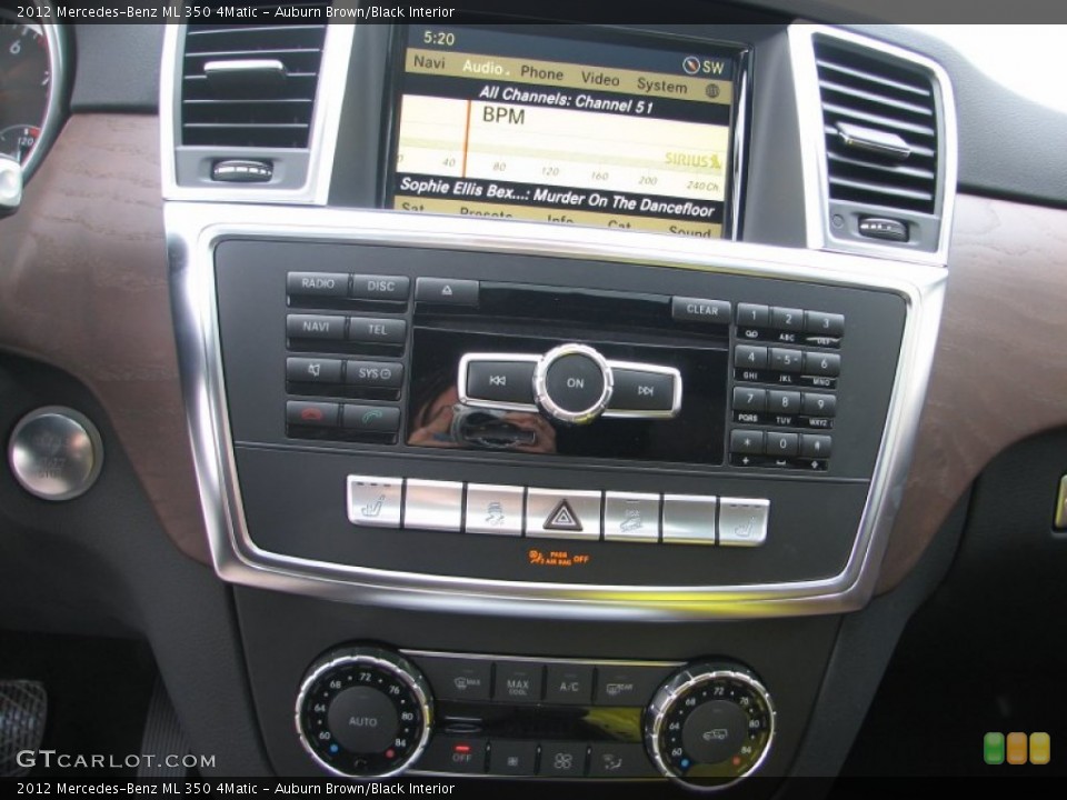 Auburn Brown/Black Interior Controls for the 2012 Mercedes-Benz ML 350 4Matic #72907501