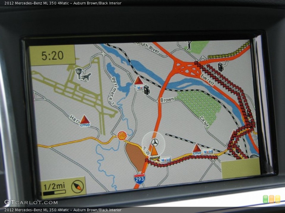 Auburn Brown/Black Interior Navigation for the 2012 Mercedes-Benz ML 350 4Matic #72907525