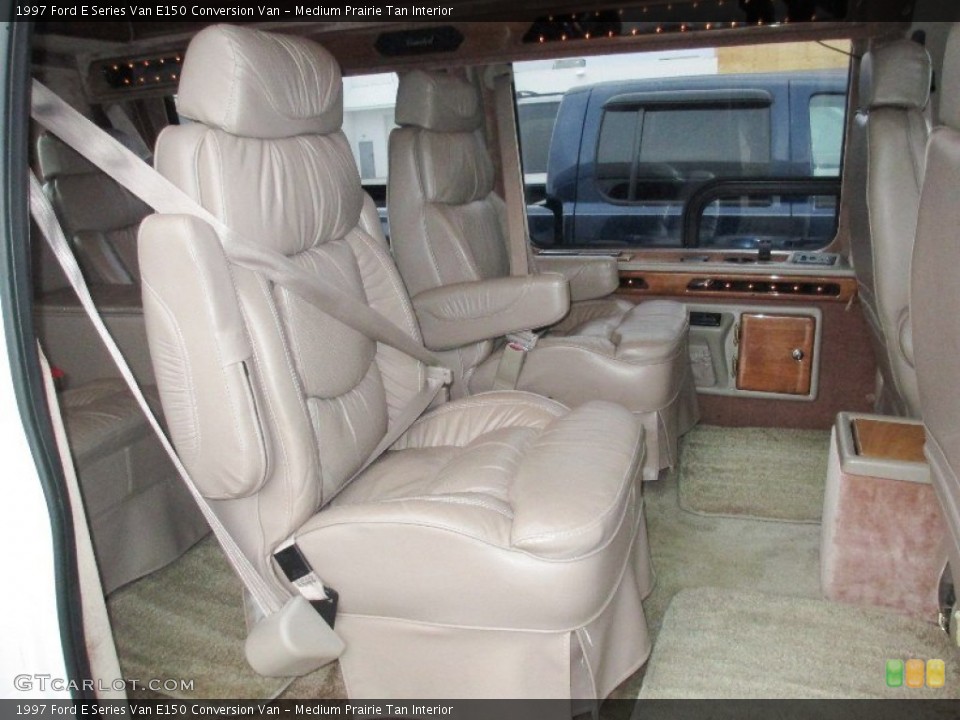 Medium Prairie Tan Interior Rear Seat for the 1997 Ford E Series Van E150 Conversion Van #72907603