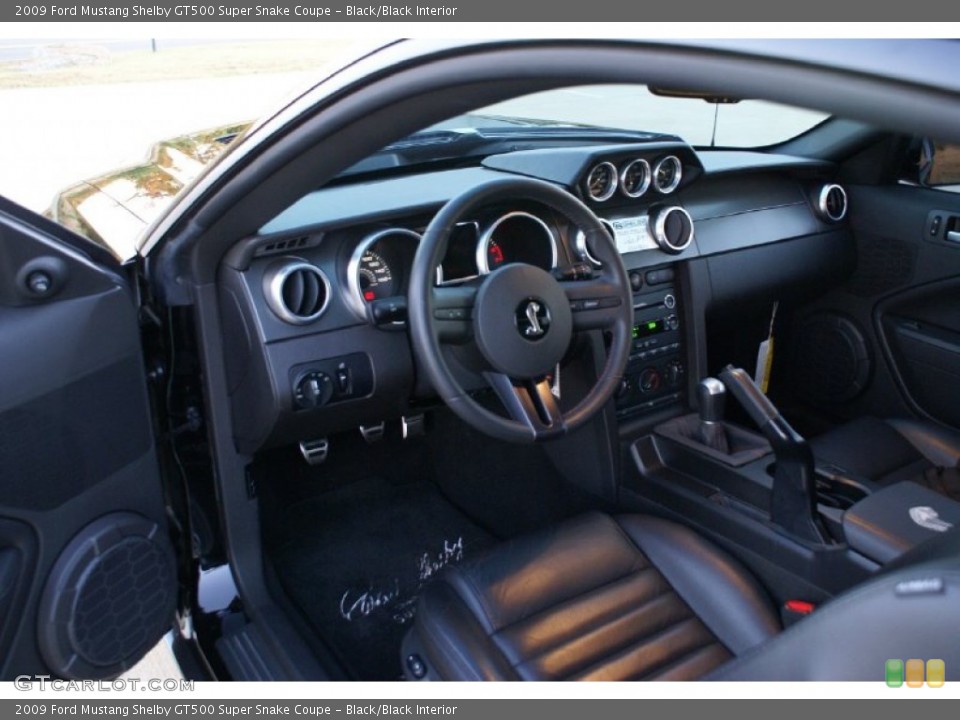 Black/Black Interior Prime Interior for the 2009 Ford Mustang Shelby GT500 Super Snake Coupe #72908128