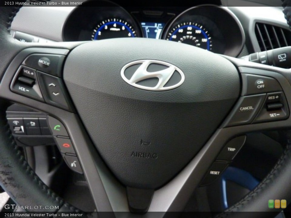 Blue Interior Steering Wheel for the 2013 Hyundai Veloster Turbo #72909967