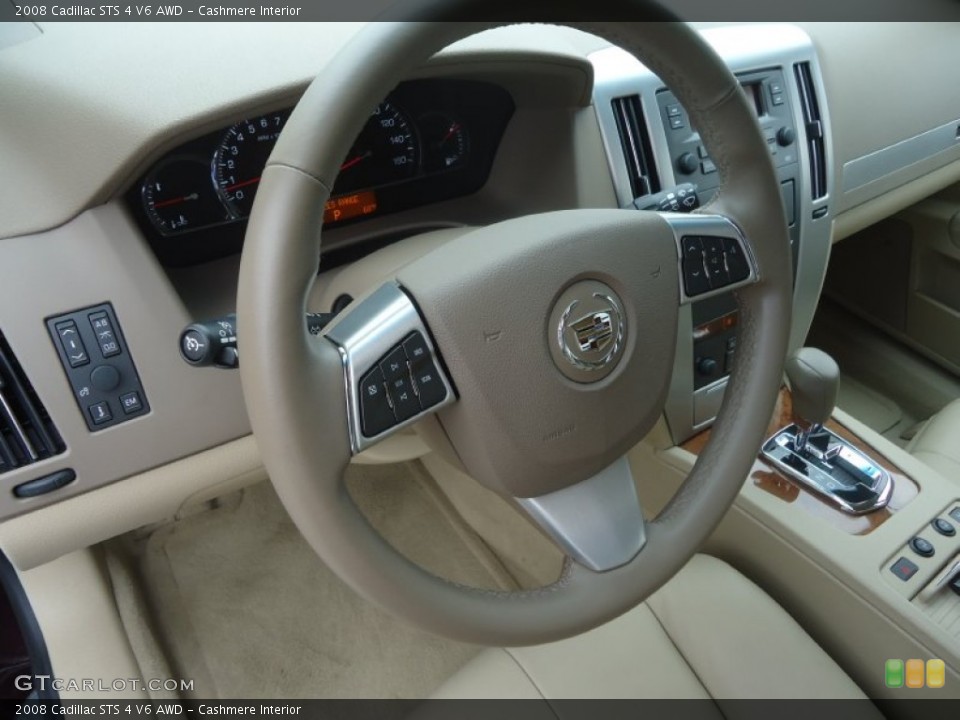 Cashmere Interior Steering Wheel for the 2008 Cadillac STS 4 V6 AWD #72909982