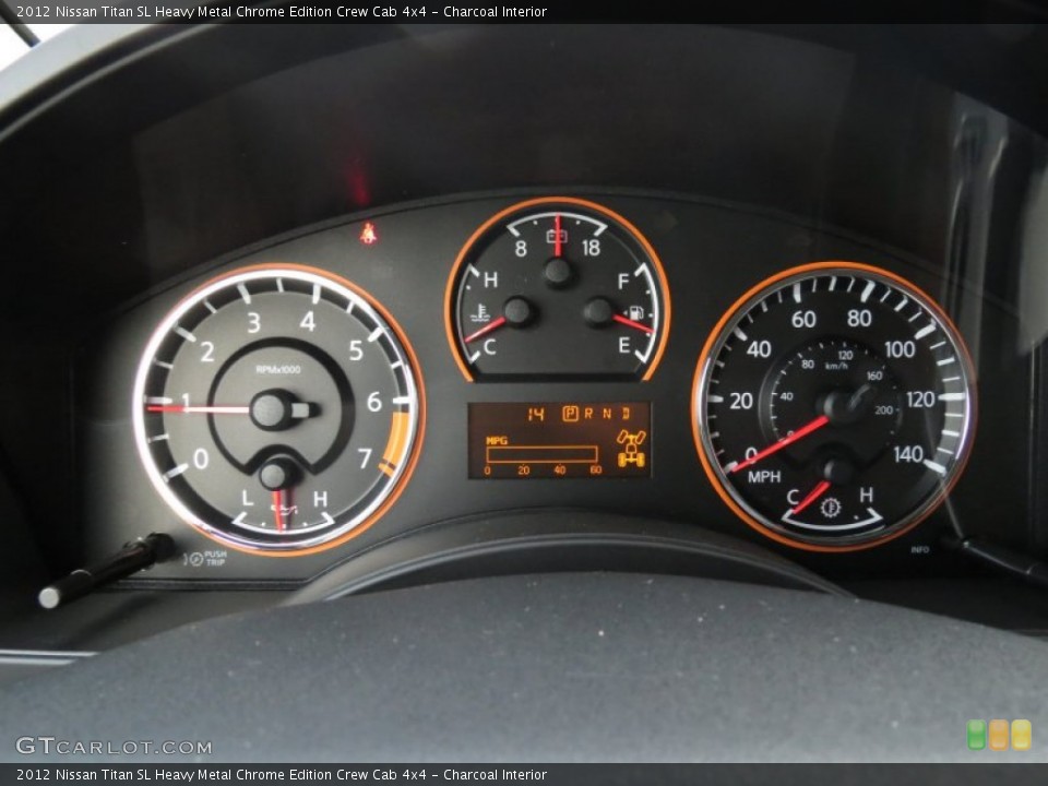 Charcoal Interior Gauges for the 2012 Nissan Titan SL Heavy Metal Chrome Edition Crew Cab 4x4 #72912910