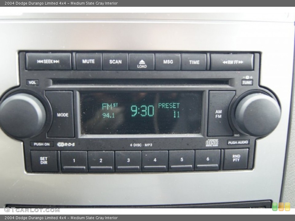 Medium Slate Gray Interior Audio System for the 2004 Dodge Durango Limited 4x4 #72913355