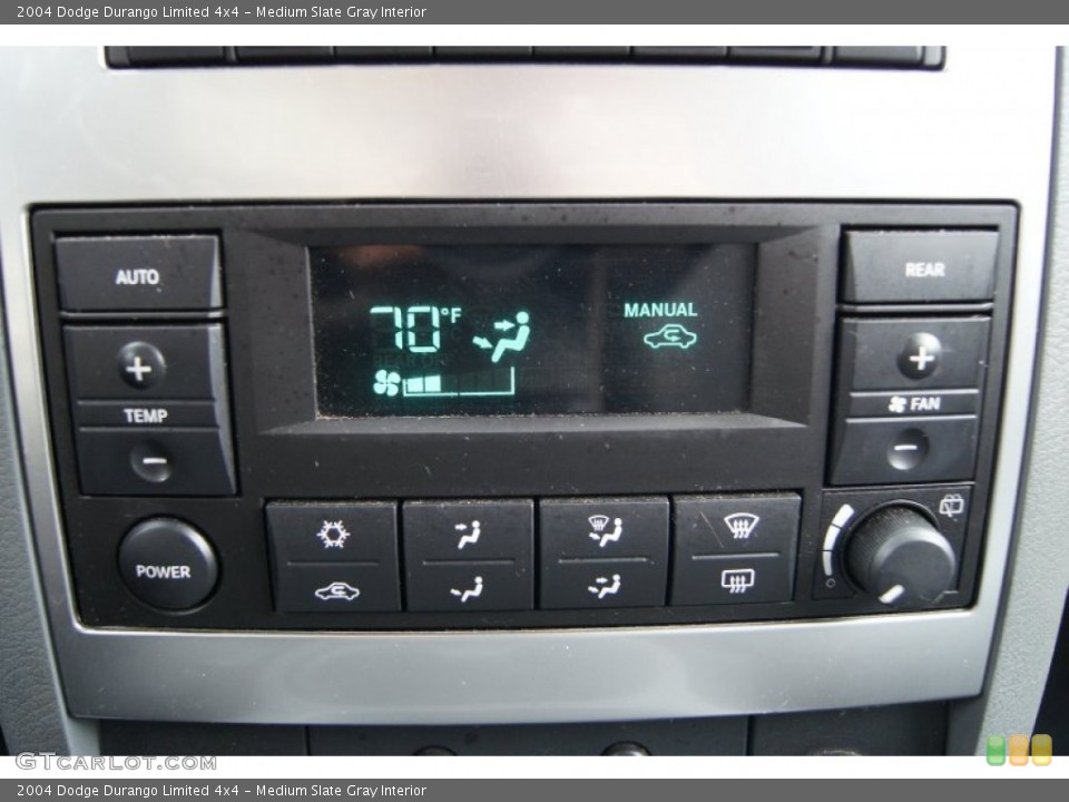Medium Slate Gray Interior Controls for the 2004 Dodge Durango Limited 4x4 #72913382