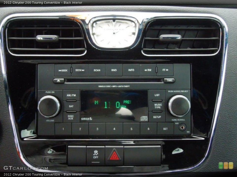 Black Interior Audio System for the 2012 Chrysler 200 Touring Convertible #72913744