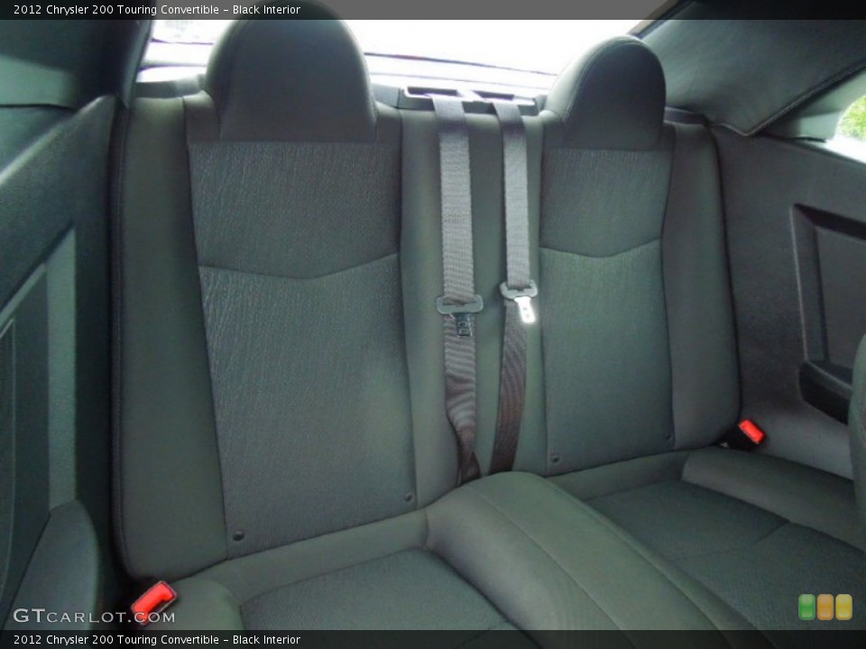 Black Interior Rear Seat for the 2012 Chrysler 200 Touring Convertible #72913840