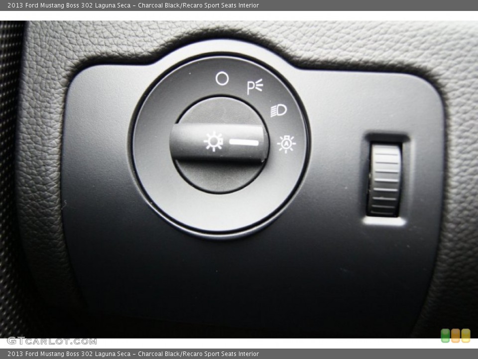 Charcoal Black/Recaro Sport Seats Interior Controls for the 2013 Ford Mustang Boss 302 Laguna Seca #72914161