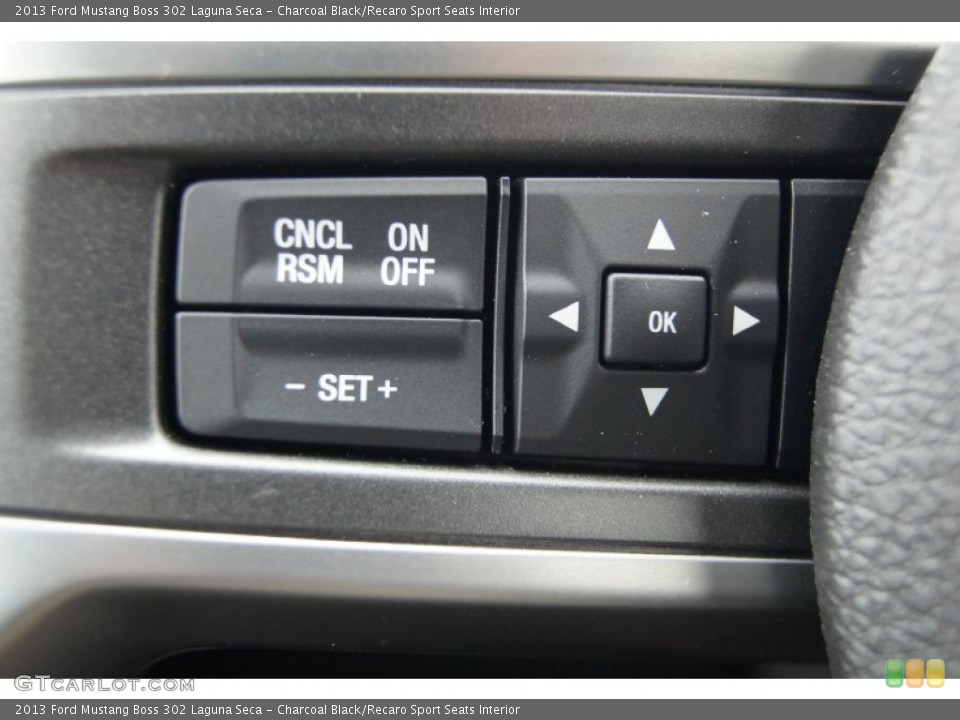 Charcoal Black/Recaro Sport Seats Interior Controls for the 2013 Ford Mustang Boss 302 Laguna Seca #72914186
