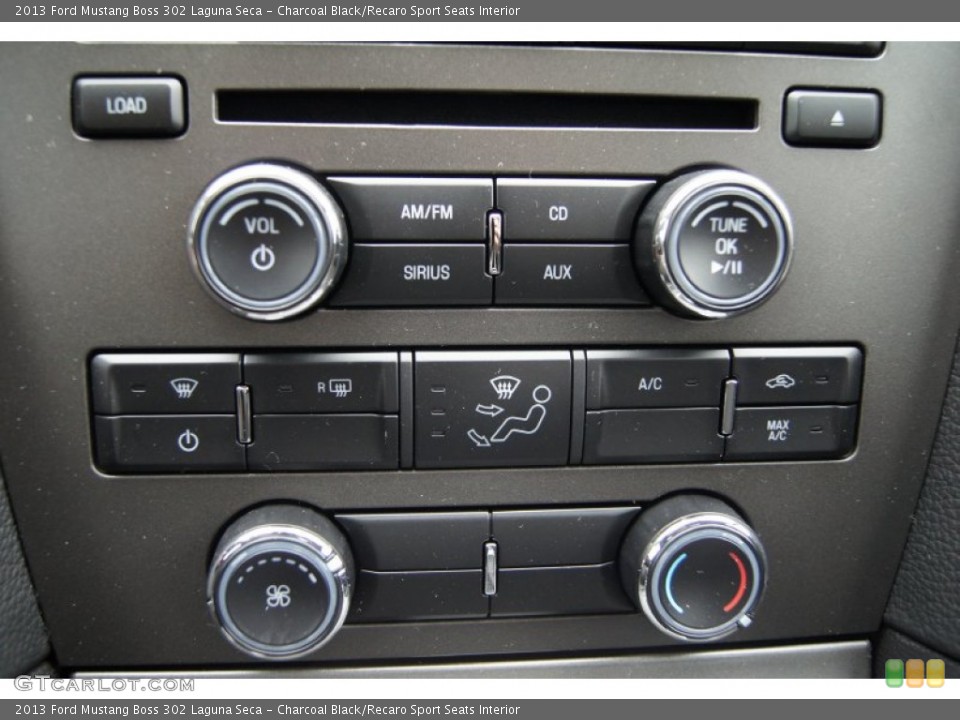 Charcoal Black/Recaro Sport Seats Interior Controls for the 2013 Ford Mustang Boss 302 Laguna Seca #72914326