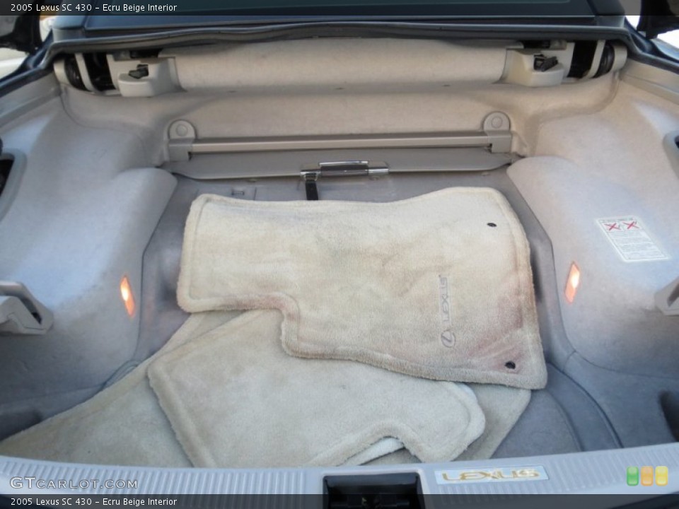 Ecru Beige Interior Trunk for the 2005 Lexus SC 430 #72915190