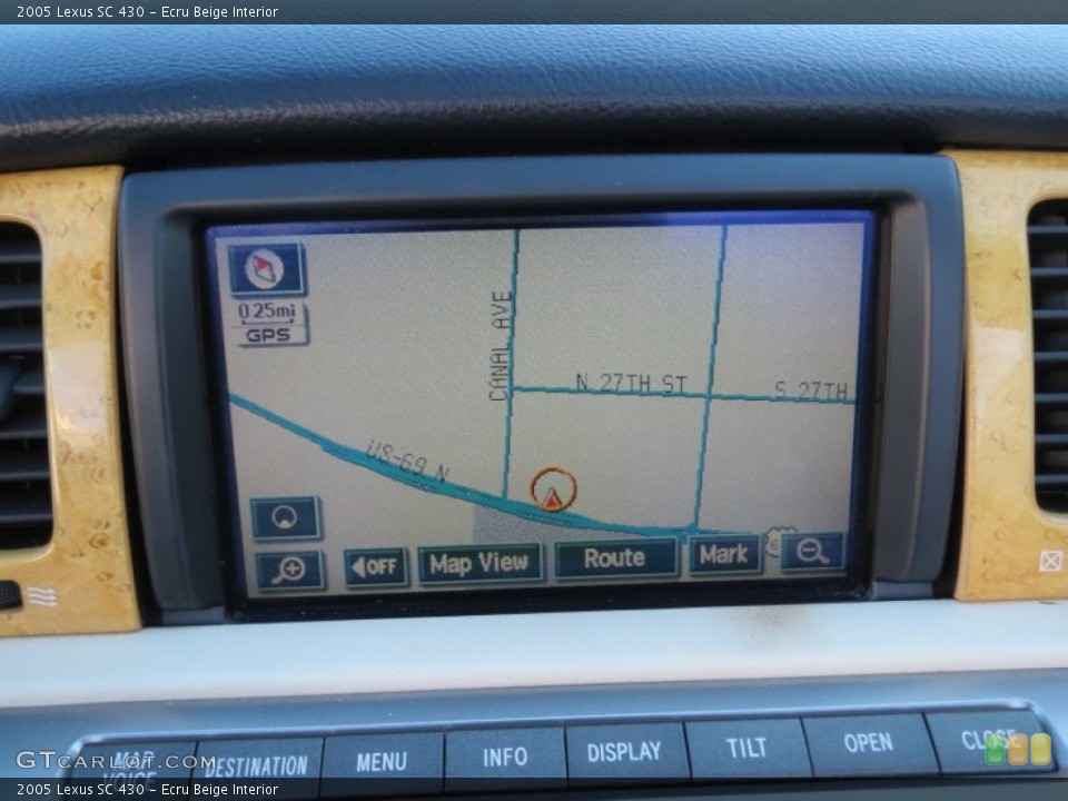 Ecru Beige Interior Navigation for the 2005 Lexus SC 430 #72915343