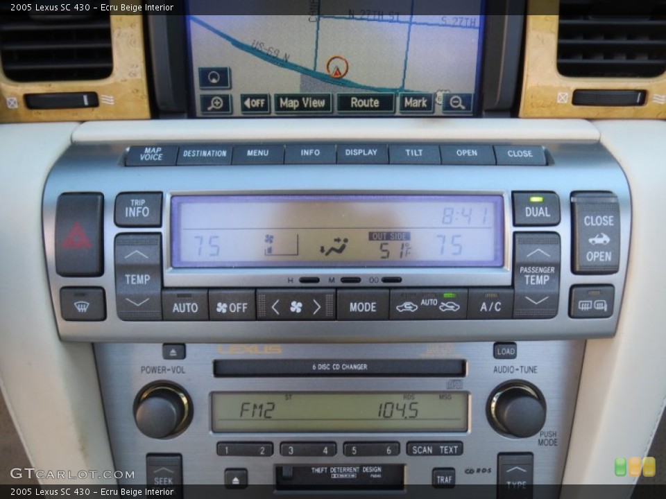 Ecru Beige Interior Controls for the 2005 Lexus SC 430 #72915369